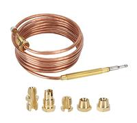 Termopar de Chimenea, Kit de termopar de gas universal de 1500 mm con 5 accesorios, Termopar de rosca conveniente, Dispositivo de Calentamiento para horno, calentador de gas, calentador de agua