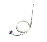 Termopar de medición de temperatura WZPK-191, longitud de la sonda PT100, sonda de 150MM, 3 terminales de conector, 1M, 1,5 M, 2M, 3 cables(Cable length 4.0M,Probe dia. 3.0mm)
