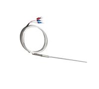 Termopar de medición de temperatura WZPK-191, longitud de la sonda PT100, sonda de 300MM, 3 terminales de conector, 1M, 1,5 M, 2M, 3 cables(Cable Length 1m,Probe dia. 3.0mm)