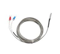 Termopar de prueba de temperatura de acero inoxidable tipo KJ PT100, sonda del Sensor de 4x30MM, cable de PTFE blindado de 1M, 2M, 3, 5M(J Type,Cable Length 1m)