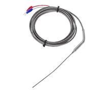 Termopar profesional tipo K de 2 m, de acero inoxidable, sonda de 1,5 mm, controlador de temperatura, termopar