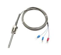 Termopar roscado K/PT100 - Sonda de acero inoxidable, 800 °C, 1-5 M, controlador temperatura tubo (1 unidad)(Pt100 5m,150mm)