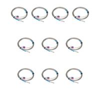 Termopar Tipo K De 1/2/3/4/5 M Rangos Medición 0-400 ℃ Sensores Temperatura Acero Inoxidable Conexión Terminales Cable Trenzado Termopar