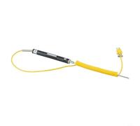 Termopar tipo K, sensor de sonda para medición de -50 °C a 500 °C, acero inoxidable de alta resistencia con mango aislado (NR-81539)