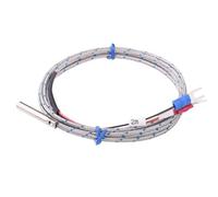 Termopar tipo sonda J Sensor de temperatura 2 m Cable Cable 0~400'C 1 pieza (longitud del cable 1 m)