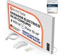 Termoplaza Radiador Electrico Bajo Consumo 400 Vatios hasta 10m2 - Infrarrojo Calefaccion - Convector Electrico Bajo Consumo - Blanco Calefactor Bajo Consumo Electricos - Paneles Calefactores Pared