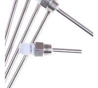 Termopozo de acero inoxidable con rosca NPT de 12 para carcasa de sensor de temperatura, manga de protección de sonda para uso industrial (350 mm)