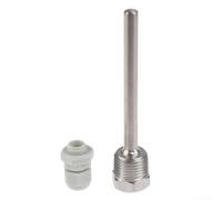 Termopozo de acero inoxidable con sensor de temperatura de tubo de 1/2 NPT de 6 mm de diámetro de 50 a 200 mm, protector de sonda de metal para industrial (50 mm)