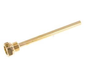 Termopozo de aleación de cobre G de 1/2 pulgada fijado con pernos para vástago de 160 mm máx. 160°C y 6 barras