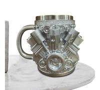 Termos de viaje de viaje de café-doble, termo aislado al vacío, taza de acero inoxidable a prueba de fugas | Tazas de viaje de diseño de motor para café, botella termal, taza de viaje a prueba de fuga