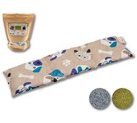 TERMOSAK Saco térmico de semillas de soja y lavanda, 23x14, cojín térmico microondas/congelador, compresa calor/frío, alta duración de producto. (004, 23x14+Funda)