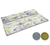 TERMOSAK Saco térmico de semillas de soja y lavanda, 45x14, cojín térmico microondas/congelador, compresa calor/frío, alta duración de producto. (006, 45x14+Funda)