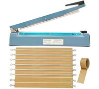 Termoselladora Sellador de Bolsas de Plastico 400mm Manual Pulso La Máquina de Envasado Sellador Térmico de Bolsas de Presión, Ancho del Sello de 5mm, 220V Impulse Heat Sealer for Mylar Plastic Bags