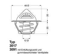 Termostato Wahler Para Refrigerante Con Junta 92°C Para Opel Astra G CC