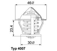 Termostato 4007.80D BorgWarner (Wahler) para PIAGGIO DAIHATSU LIGIER