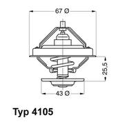 Termostato 4105.79D BorgWarner (Wahler) para VW TOUAREG