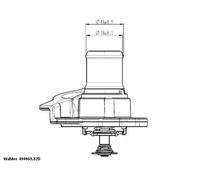 Termostato 410937.82D BorgWarner (Wahler) para FIAT IVECO