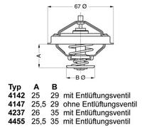 Termostato 4237.80D BorgWarner (Wahler) para BMW OPEL