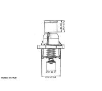 Termostato 4357.92D BorgWarner (Wahler) para OPEL FIAT SAAB