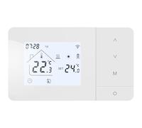 Termostato a bateria de 2 Hilos para calderas de Gas. termostato de Pared Interior Programable Diariamente para calefacción temporizada. Termostato de Pantalla táctil con retroiluminación 3A W506