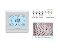 Termostato avanzado para calefacción por suelo radiante con programación de pantalla táctil y mecanismo de apagado de seguridad (16 A)