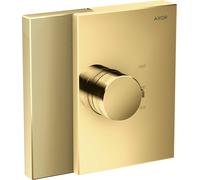 Termostato AXOR Edge del tamaño de una mano Highflow oculto, con corte de diamante, 46741990, Color: Óptica Oro Pulido