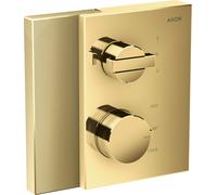 Termostato AXOR Edge del tamaño de una mano, oculto con válvula de cierre y cambio, con corte de diamante., 46761990, Color: Óptica Oro Pulido