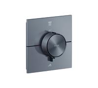 Termostato AXOR ShowerSelect ID de hansgrohe, empotrado, angular, 2 consumidores, 36752340, Color: Cromo negro cepillado