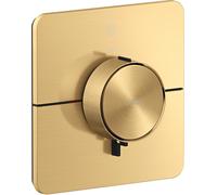 Termostato AXOR ShowerSelect ID de hansgrohe, empotrado, softsquare, 1 consumidor, 36758250, Color: Óptica de oro cepillado