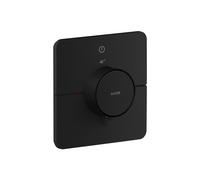 Termostato AXOR ShowerSelect ID de hansgrohe, empotrado, softsquare, 1 consumidor, 36758670, Color: negro mate