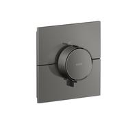 Termostato AXOR ShowerSelect ID de hansgrohe, Highflow, empotrado, angular, 36774330, Color: Cromo negro pulido