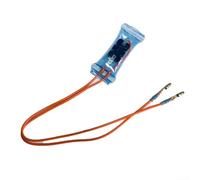 Termostato bimetálico de descongelación para refrigerador, interruptor de control de temperatura, construcción de metal de 2 cables, 80 x 34 mm CA 250 V 10 A, con longitud de línea de 28 cm
