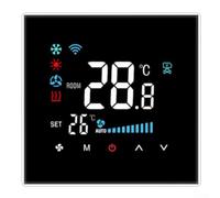 Termostato Calefacción WiFi Inalámbrico con Control de Voz para tuya para zigbee para Hogar Precisión 0.5°C Ahorro Pantalla LCD Retroiluminada(8929 + WIFI)