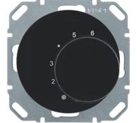 Termostato con conmutador, R.1/R.3, negro, brillo