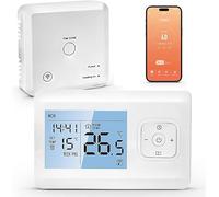 Termostato conectado inalámbrico e inteligente WiFi, programable para caldera de gas, control de voz y control remoto compatible con Alexa y Google Home