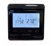 Termostato controlador de temperatura programable para calefacción de suelo eléctrico, 16 A, 95 V-250 V, sonda de sensor dual, rango de 0 a 90 °C, montado en la pared, negro o blanco, negro 3 A