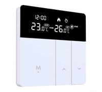 Termostato de acrílico del tacto 3A Calefacción de agua 86m m (16A) | Panel táctil acrílico, soporte de calentamiento de agua 3A, resistente al desgaste, fácil de limpiar, diseño blanco moderno