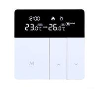 Termostato de acrílico del tacto 3A Calefacción de agua 86mm (3A) | Panel táctil acrílico, soporte de calentamiento de agua 3A, resistente al desgaste, fácil de limpiar, diseño blanco moderno