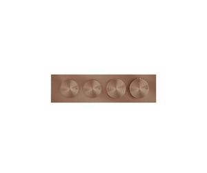 Termostato de alto rendimiento Gessi Origini con pulsador, 2 vías, montaje horizontal en pared, 66222708, Color: PVD cepillado de cobre