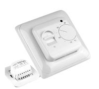 Termostato de Ambiente mecánico, Termostato de calefacción por Suelo Radiante,Controlador de calefacción por Suelo Radiante Ajustable Manual - Calefactor con diseño de Perilla mecánica para