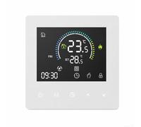 Termostato de Calefacción de Suelo 25A, Rango de Temperatura Ajustable 5-90°C, Control Preciso de Desviación de Temperatura, Material Policarbonato Ignífugo, Apto para Climas -5 a 50°C (Blanco)