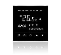 Termostato de diseño táctil Warm Life - Termostato digital programable con sensor de temperatura interno y sensor de suelo - Control de calefacción para suelo radiante, 16 A