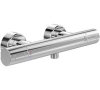 Termostato de ducha Universal Taps & Fittings de Villeroy & Boch, grifería de ducha con protección térmica y bloqueo de seguridad a los 38°, mezclador de ducha empotrado, redondo, cromado