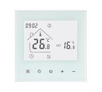 Termostato de habitación empotrado de 86 mm, opción de color negro y blanco | Mando a distancia WiFi, compatible con aplicación Tuya, soporte de caldera de agua 3A, acabado acrílico, diseño moderno