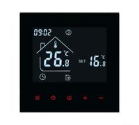 Termostato de habitación montado al ras de 86 mm, opción de color negro y | Mando a distancia WiFi, compatible con aplicación Tuya, soporte de caldera de agua 3A, acabado acrílico, diseño moderno