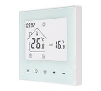 Termostato de habitación montado al ras de 86 mm, opción de color negro y | Mando a distancia WiFi, compatible con aplicación Tuya, soporte de caldera de agua 3A, acabado acrílico, diseño moderno