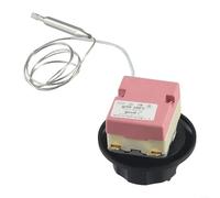 Termostato de horno eléctrico 60 200 grados Celsius ajustable interruptor controlador de temperatura con 2 pines y cable de 70 cm para uso en electrodomésticos de cocina