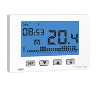 Termostato de pared VEMER VE725800, pantalla LCD, programación semanal, funcionamiento a pilas