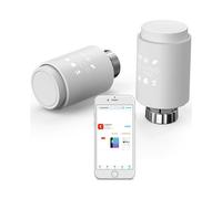 Termostato de radiador conectado: cabezal termostático conectado programable, compatible con Alexa, Google Assistant,