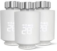 Termostato de radiador inteligente Wi-FI, termostato inteligente con radiador conectado, control por aplicación, sin necesidad de puerta de enlace, compatible con Alexa y Google Home, programable (3